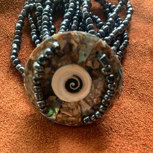 “Caracolito Pulsera” Bracelet Brand New Ecuadorean Peruvian possible hematite.